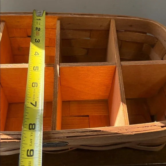 Peterboro Tan Woven Basket with Handle - Picture 6 of 7